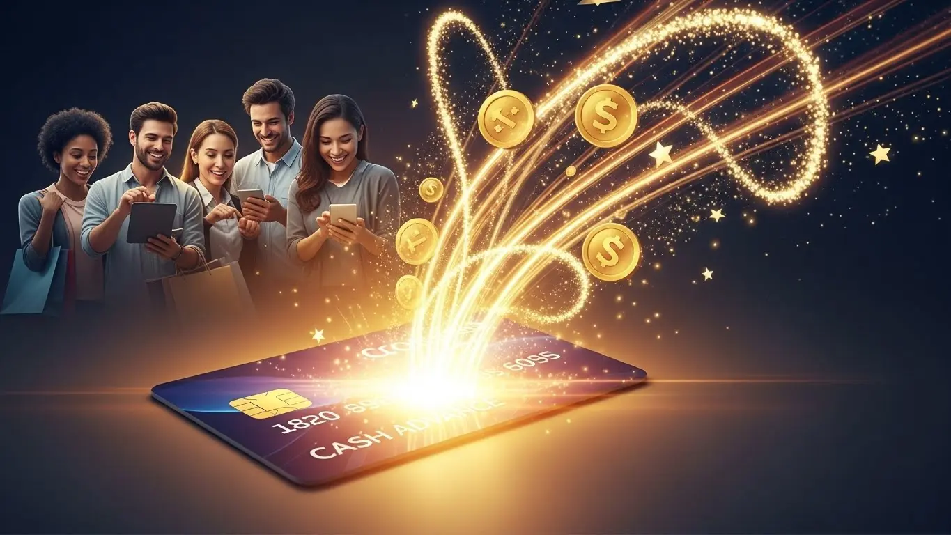 신용카드 한도 현금화 관련 안전한 거래 프로세스를 보여주는 이미지